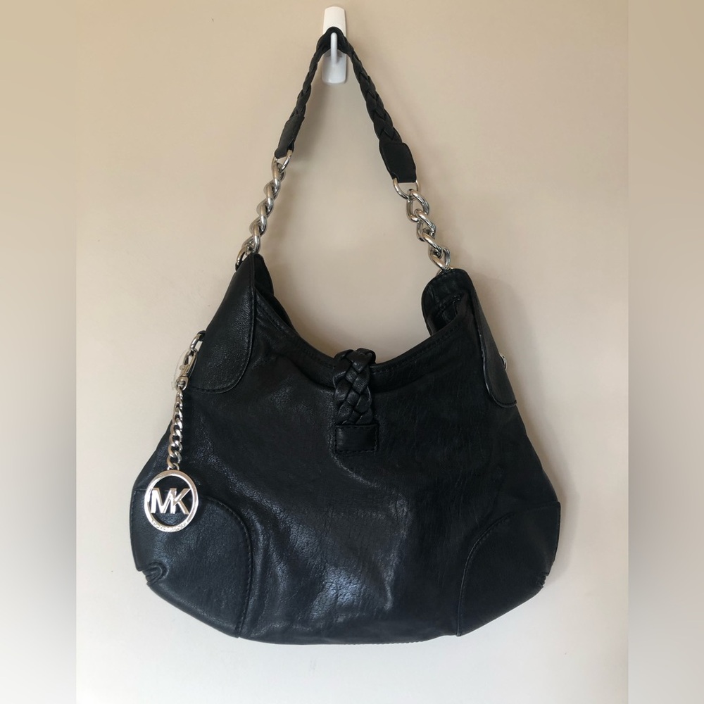 ♦️ Michael Kors | Braided Strap Leather Shoulder Purse